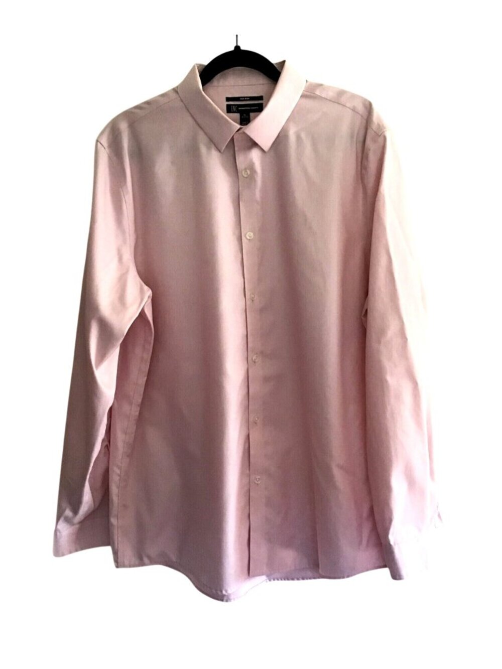 INTERNATIONAL CONCEPTS- MENS PINK NON-IRON BUTTON-DOWN SHIRT SIZE NECK 17-17.5
